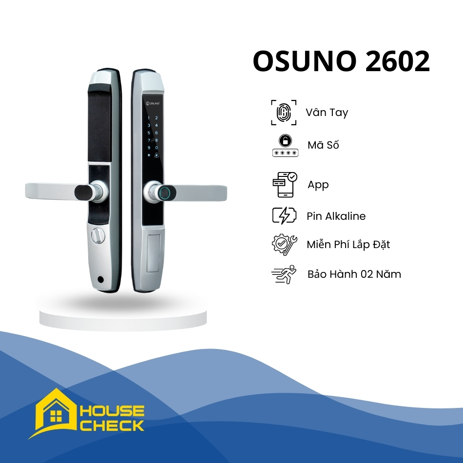 Khoá Thông Minh Cửa Nhôm OSUNO 2602 - Ảnh 3
