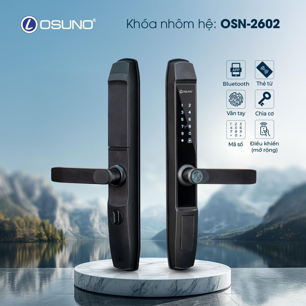 Khoá Thông Minh Cửa Nhôm OSUNO 2602 - Ảnh 6